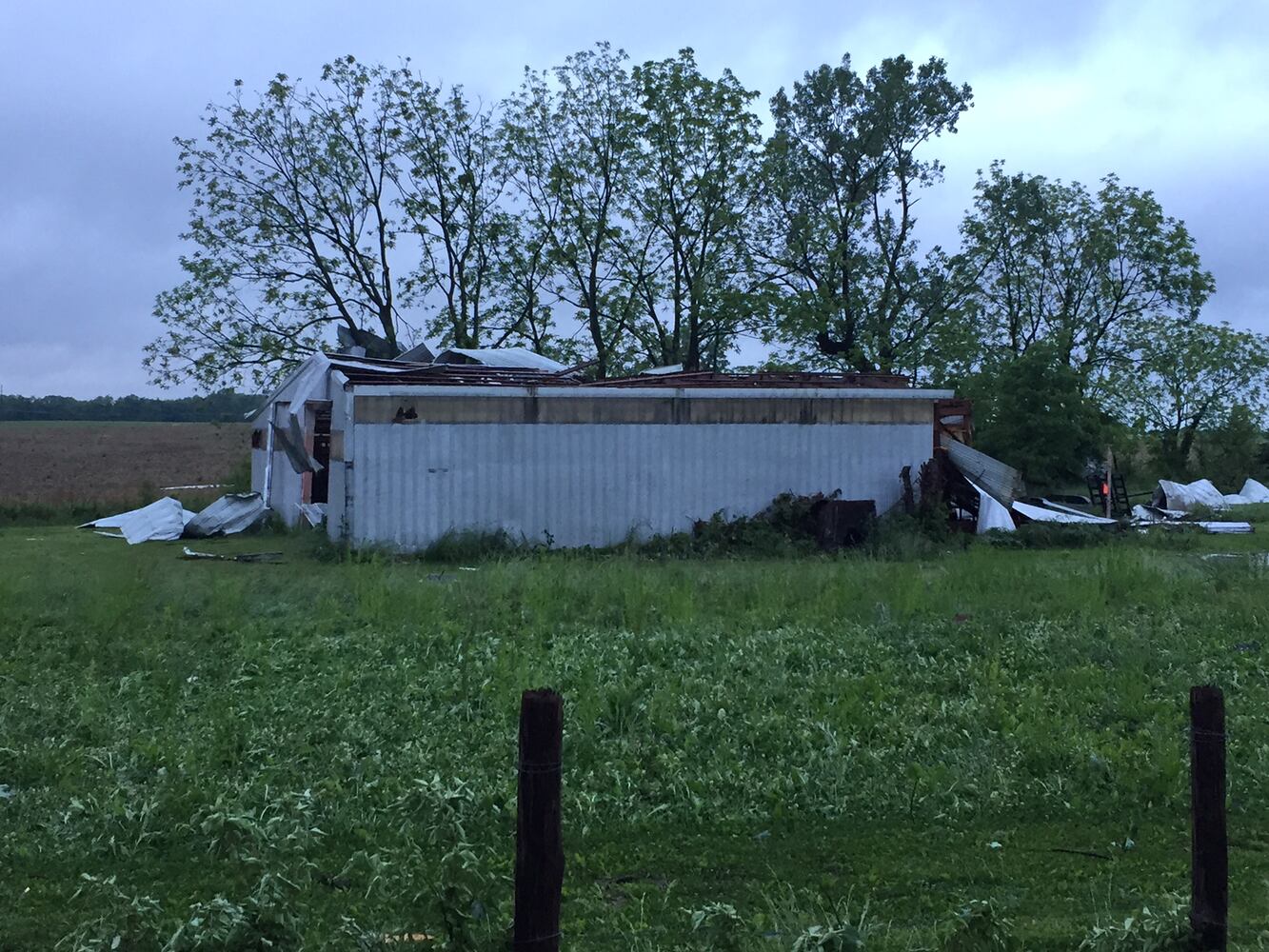 Damage from storm on 5/25