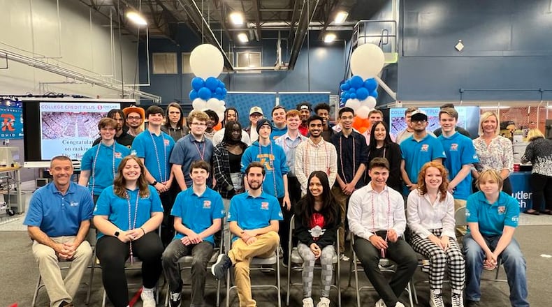 A prestigious national education organization focused on high school students learning robotics and other related fields has endorsed Butler Tech for its learning program. Butler Tech’s acclaimed mechatronics program, which last spring saw many of its graduating high school senior class (pictured) also earn two-year associate college degrees, is now recognized as a member of the Advanced Robotics and Manufacturing (ARM) Institute and endorsed as one of the nation’s premier career schools for its work in the growing career field. FILE