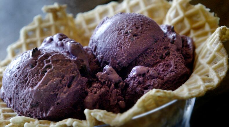 Graeter's specialty is the popular black raspberry chip ice cream. Staff photo by Chris Stewart