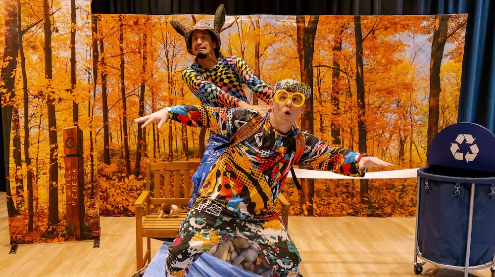 The City of Middletown has partnered with Cincinnati Playhouse in the Park and MetroParks of Butler County for a performance of "The Tortoise and the Hare" on April 19. Photos of Tod Fish (Steady Eddie Galapagos/Howard Co-Shell) and Romeo Seay (Leveret D. Hare/Jimmy Falcon) by Mikki Shaffner.