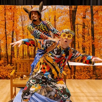 The City of Middletown has partnered with Cincinnati Playhouse in the Park and MetroParks of Butler County for a performance of "The Tortoise and the Hare" on April 19. Photos of Tod Fish (Steady Eddie Galapagos/Howard Co-Shell) and Romeo Seay (Leveret D. Hare/Jimmy Falcon) by Mikki Shaffner.