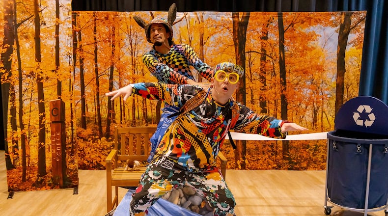 The City of Middletown has partnered with Cincinnati Playhouse in the Park and MetroParks of Butler County for a performance of "The Tortoise and the Hare" on April 19. Photos of Tod Fish (Steady Eddie Galapagos/Howard Co-Shell) and Romeo Seay (Leveret D. Hare/Jimmy Falcon) by Mikki Shaffner.