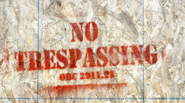 Homeless people were allegedly staying in a vacant apartment in the 100 block of East High Street in Oxford.