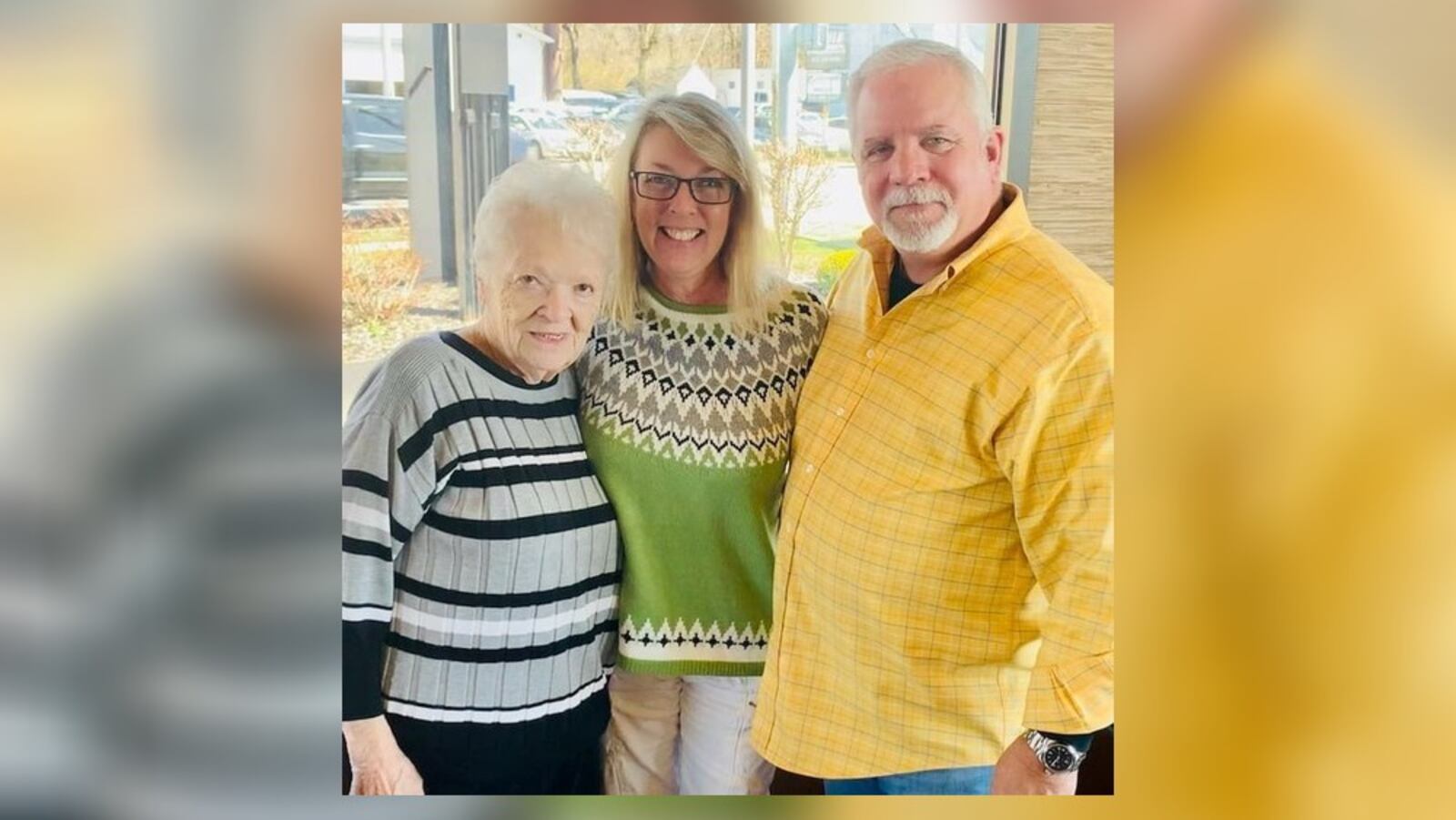 Pat McCoy’s adoptive mother Delores McCoy (left), half sister Cheryl Sottile and McCoy got together last month in Fairfield. CONTRIBUTED