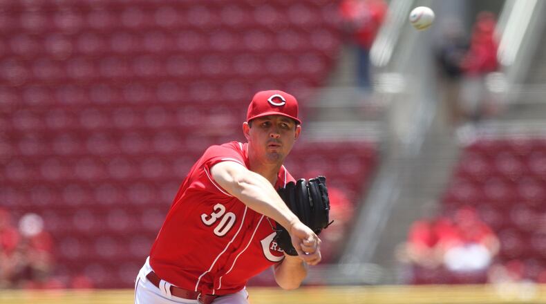 Reds starter Tyler Mahle pitches against the Rockies on Thursday, June 7, 2018, at Great American Ball Park in Cincinnati. David Jablonski/Staff