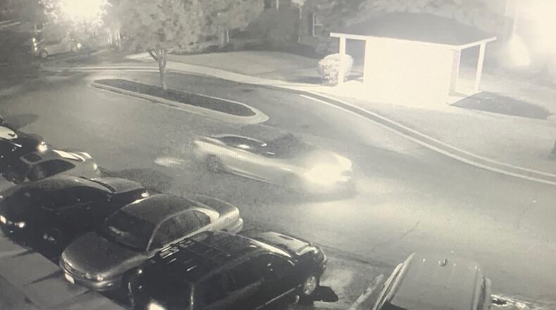 Fairfield Twp. Police have released a photo of a suspect vehicle in an early morning shooting that injured one man on Wildbranch Road. SUBMITTED