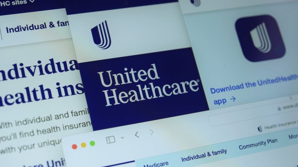 Pages from the United Healthcare website are seen on a computer screen in New York on Feb. 29, 2024. (AP PHOTO/PATRICK SISON)