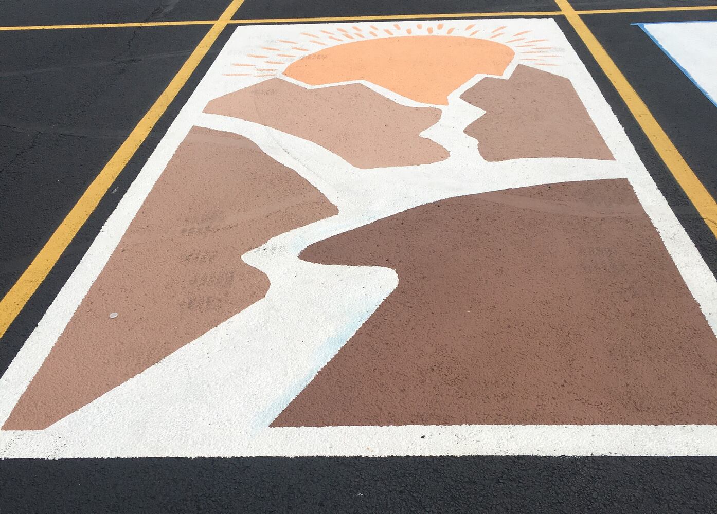 Badin senior parking lot spaces