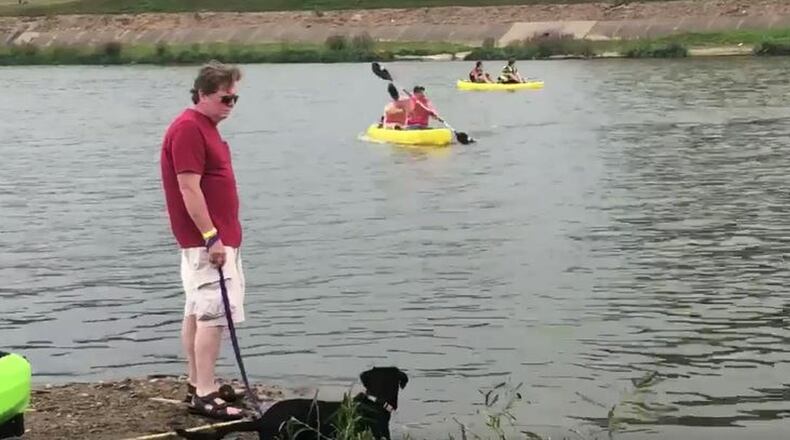 A dog named Porter and kayakers were among those Thursday on the Great Miami River that enjoyed a concert by Bruno Mars tribute band Uptown Funk. More boating fun will be available during the Aug. 23 concert. PROVIDED