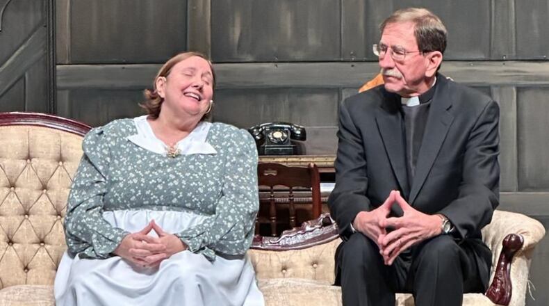 Gail Rudolph plays Abby Brewster and Bob McClain is Rev. Harper in Greater Hamilton Civic Theatre's 2025 production of "Arsenic and Old Lace." CONTRIBUTED