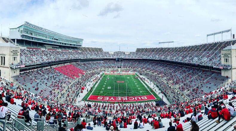 The scene at the Ohio State spring game on Saturday, April 17, 2021, at Ohio Stadium in Columbus. David Jablonski/Staff