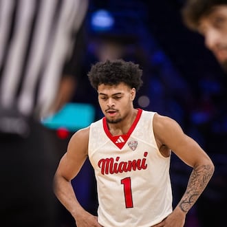 The Miami University men’s basketball team opened up Mid-American Conference Tournament play against UMass on Thursday at Rocket Arena in Cleveland. MIAMI ATHLETICS