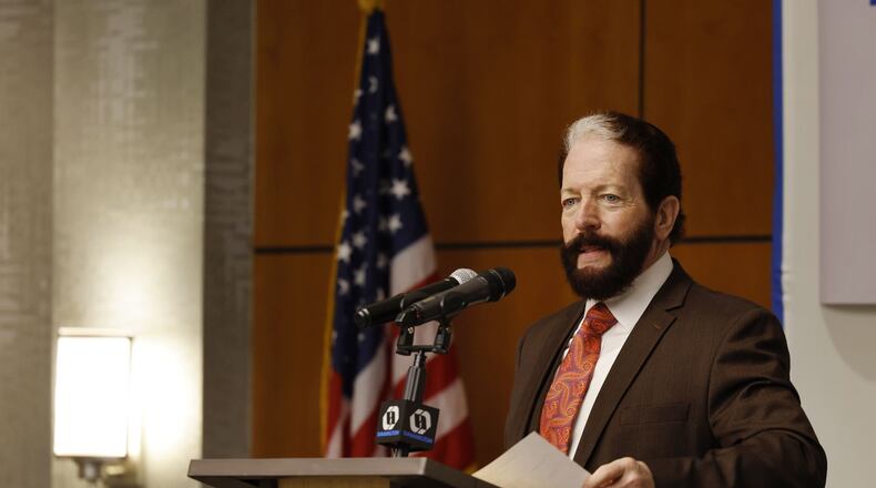Greater Hamilton Chamber of Commerce President and CEO Dan Bates says ... 
Bates is pictured at the state of the schools event on Feb. 24, 2022, at Courtyard by Marriott in Hamilton. NICK GRAHAM/FILE
