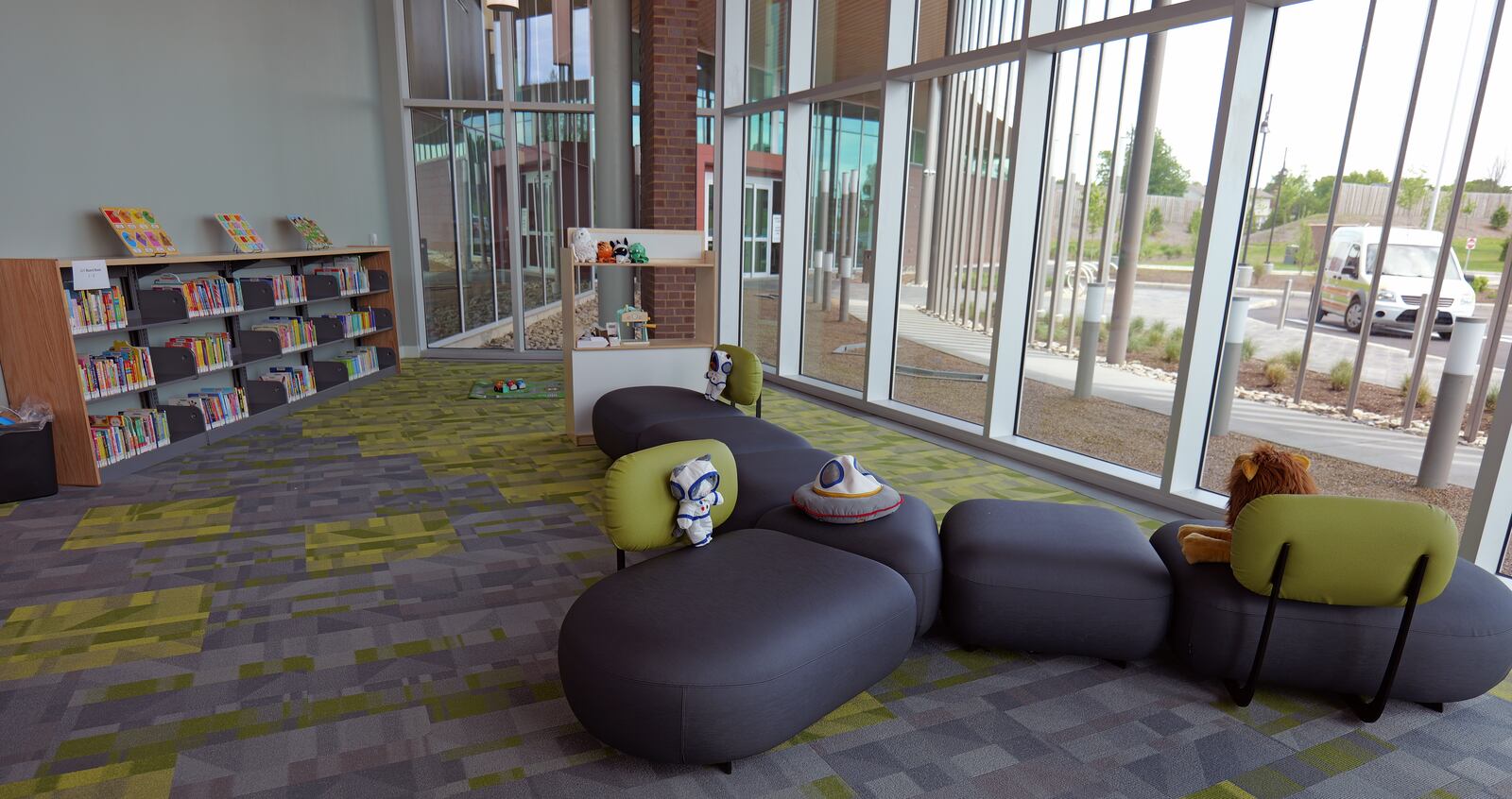 The MidPointe Library system is opening a new facility on Yankee Road in Liberty Twp. Sunday. Pictured is part of the children's area. Contributed photo