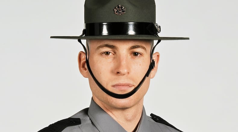 This undated photo released by the Pennsylvania State Police shows Pennsylvania State Police Cpl. Timothy O'Connor Jr. (Pennsylvania State Police via AP)