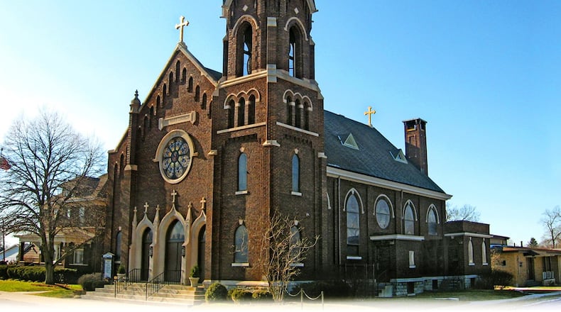 The former St. Mary Catholic Church property in downtown Franklin was sold Tuesday, Jan. 10, 2017, to the Warren County Educational Service Center to expand its special education program. After more than a century in Franklin, the St. Mary parish moved into a new church in Springboro and is now called St. Mary of the Assumption Catholic Church. Submitted photo