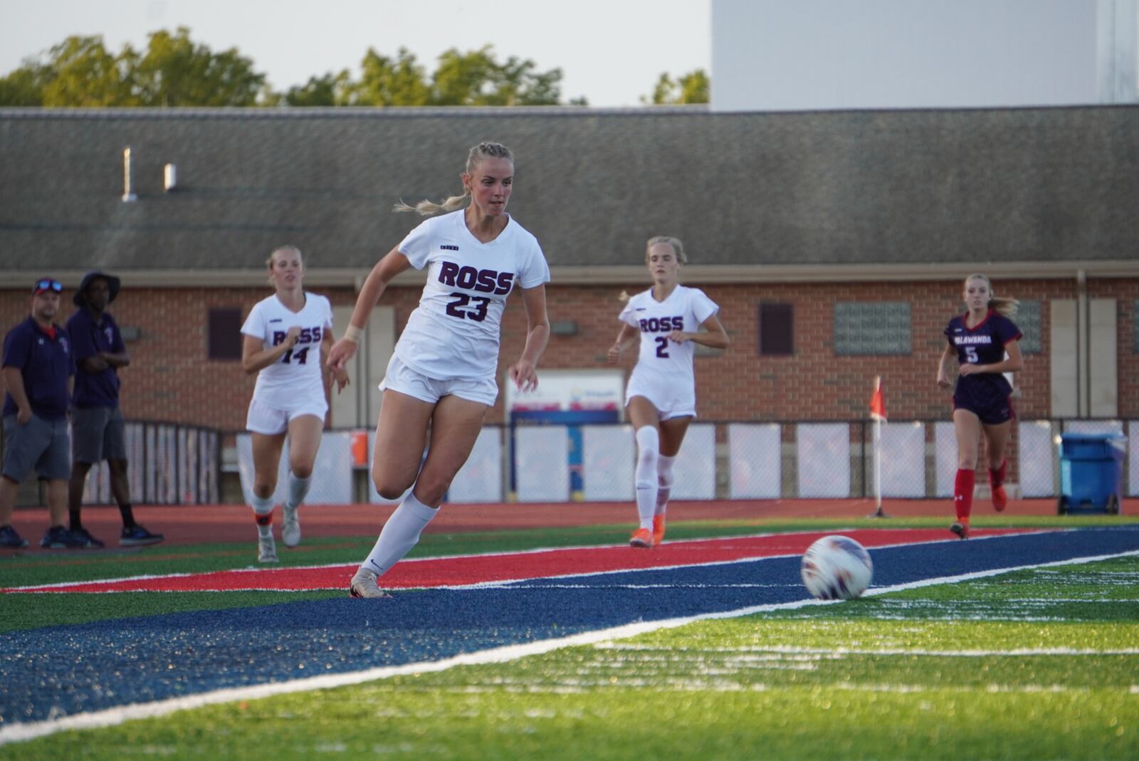 Ross senior forward Kaylee Vocke goes after the ball during her game at Talawanda on Tuesday. CHRIS VOGT / CONTRIBUTED