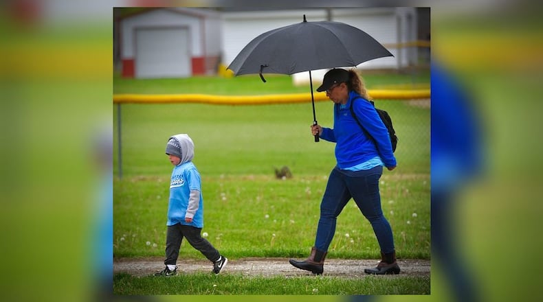 It was a rainy and cooler Thursday, May 6, in the Miami Valley. MARSHALL GORBY/STAFF