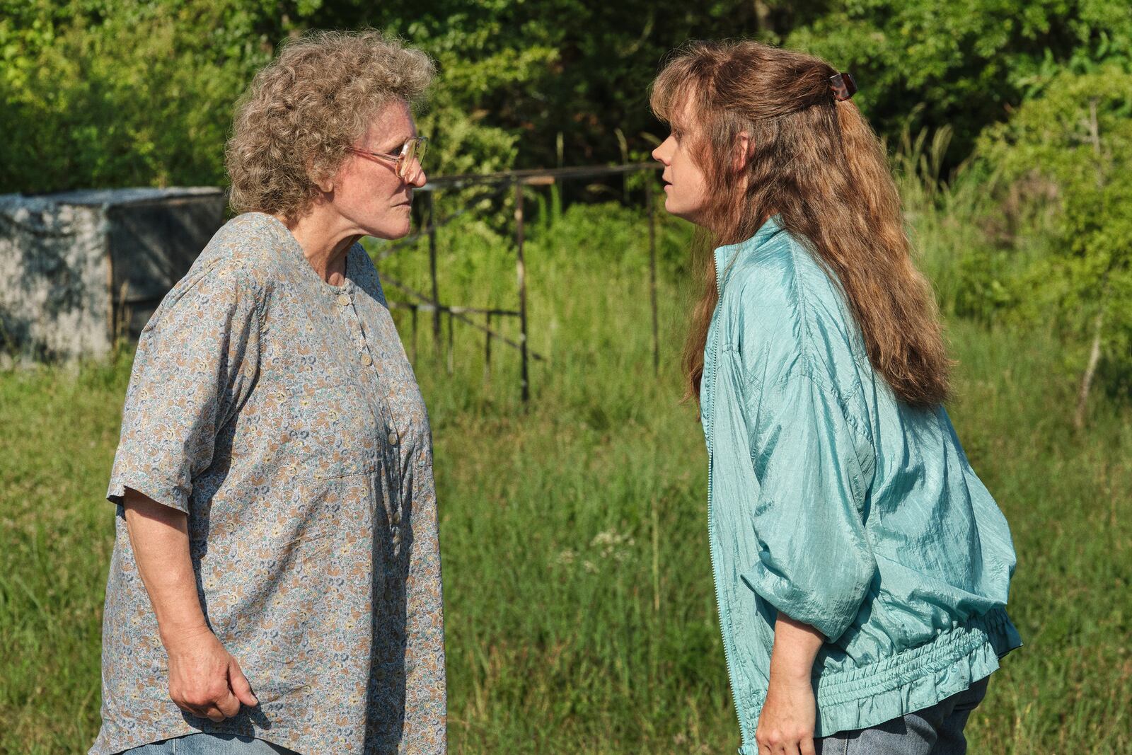 Glenn Close (let as Mamaw) and Amy Adams (as Bev) in "Hillbilly Elegy." LACEY TERRELL / NETFLIX