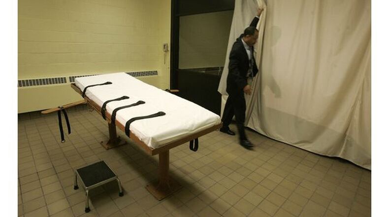 A death chamber at the Southern Ohio Corrections Facility in Lucasville, Ohio. THE COLUMBUS DISPATCH