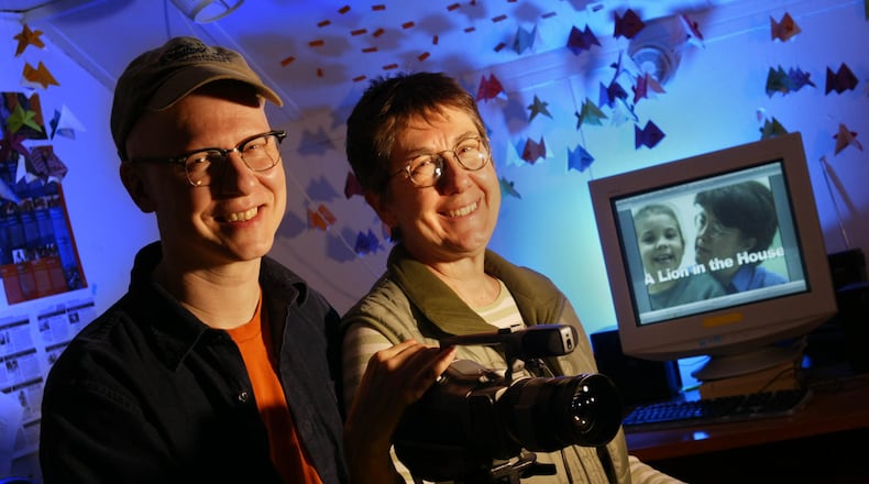 Yellow Springs filmakers Steven Bognar and Julia Reichert pictured in this 2006 archive photo. Their 2006 documentary film "A Lion in the House" will be featured on Neflix. LISA POWELL / STAFF