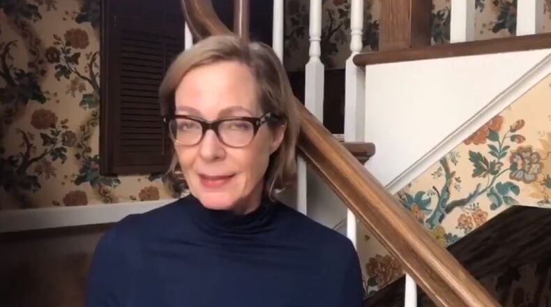 Allison Janney in screen grab of pubic service announcement about the coronavirus uploaded to Ohio Gov. Mike DeWine's Twitter account.