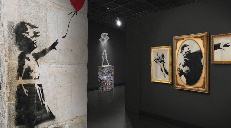“Banksyland,” an international touring exhibition chronicling the work of elusive British artist Banksy," will be presented Sept. 16-18 in Columbus. CONTRIBUTED