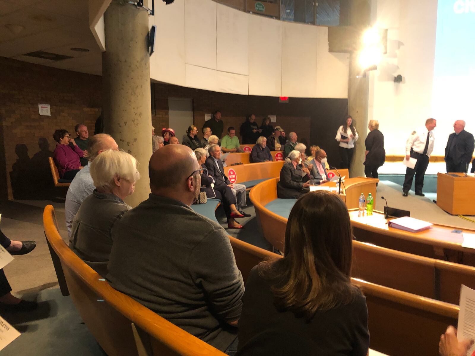 A large crowd attended Tuesday's Middletown City Council meeting where a public hearing was heard regarding a proposed housing development on land formerly owned by Middletown Regional Hospital. RICK McCRABB/STAFF
