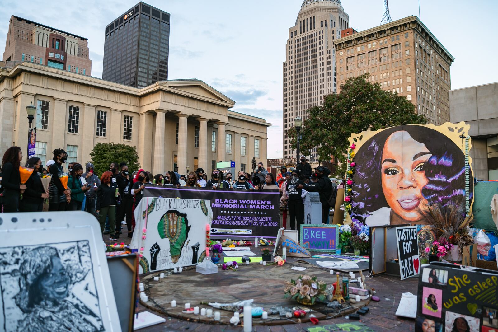 FILE — The Black Women’s Memorial March and Vigil in Louisville, Ky. on Oct. 3, 2020. Even before the catastrophic storm on Dec. 10, 2021, the state and its governor have been tested repeatedly. (Xavier Burrell/The New York Times)