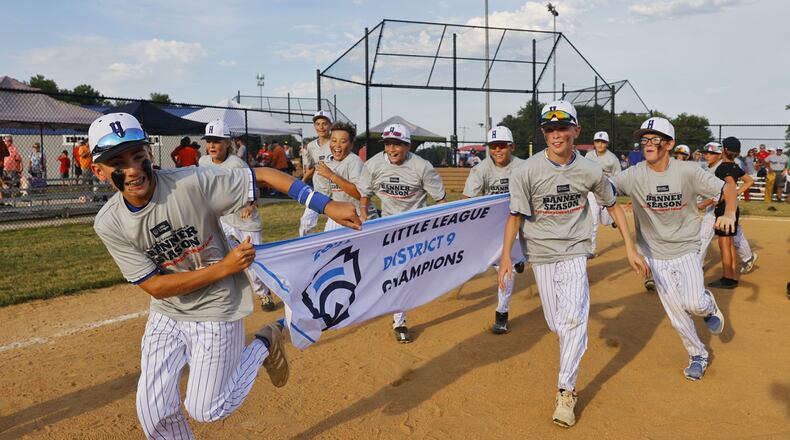 Hamilton West Side Little League won the District 9 Little League championship Monday, July 11, 2022 with a 10-1 win over Loveland. NICK GRAHAM/STAFF