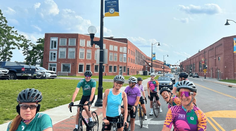 Great Ohio Bicycle Adventure cyclists pedaled their way into Hamilton, Ohio, on Wednesday, June 19, 2024. City officials want to remind motorists the rules of the road when sharing it with cyclists. PROVIDED