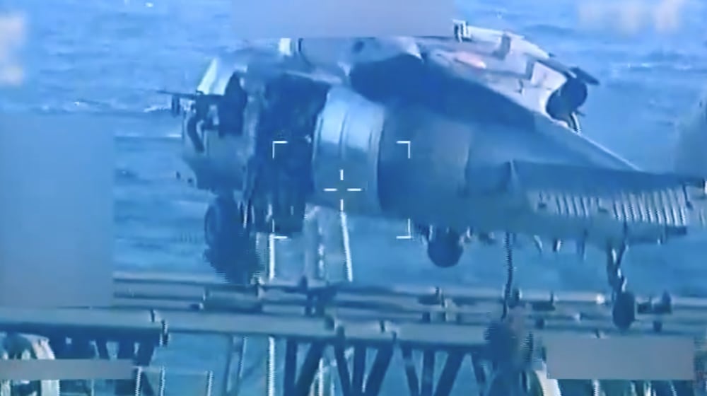 This image from video posted on Attorney General Pam Bondi's X account, and partially redacted by the source, shows an oil tanker being seized by U.S. forces off the coast of Venezuela, Wednesday, Dec. 10, 2025. (U.S. Attorney General's Office/X via AP)