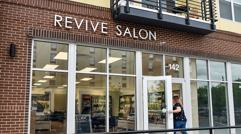 Gina Stitzel opened Revive Salon in The Marcum complex in downtown Hamilton. Revive Salon was the first retail store in the building with Tano Bistro, NICK GRAHAM/STAFF