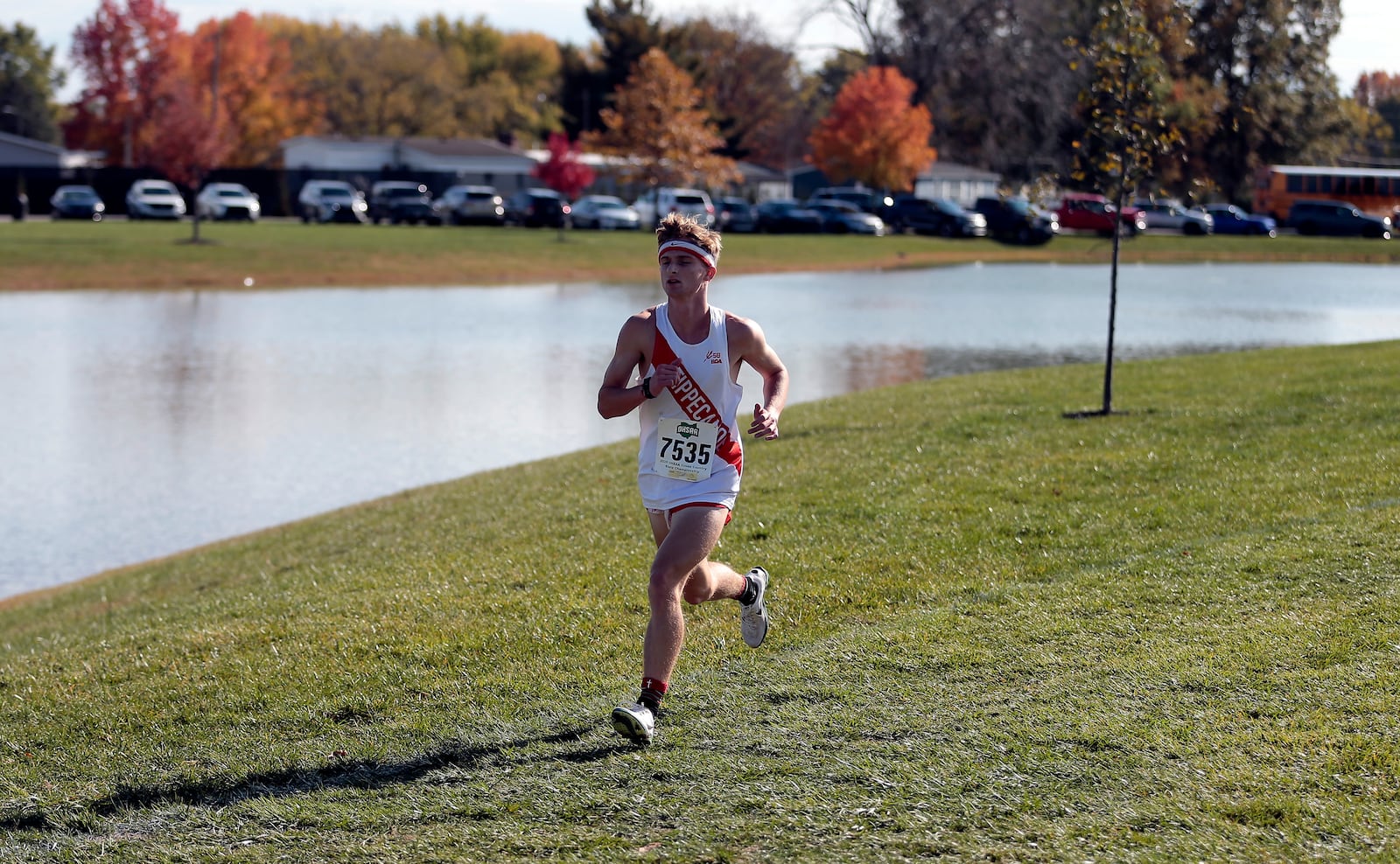 Tippecanoe senior Landon Kimmel runs the course at Fortress Obetz in Columbus during the 2025 OHSAA Division II State Cross Country Championships, Sat., Nov. 1, 2025. STEVEN WRIGHT / STAFF