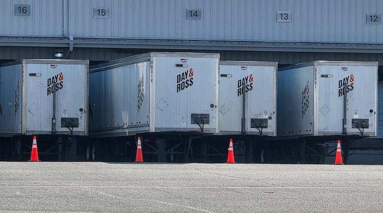 Day & Ross USA will lay off 149 employees, most of them at its Butler County facility at 3560 Symmes Road in Hamilton, according to a state filing. The Canadian-based transportation company said 100 jobs will be cut at the Hamilton site effective May 30, primarily affecting drivers and dock workers. NICK GRAHAM/STAFF