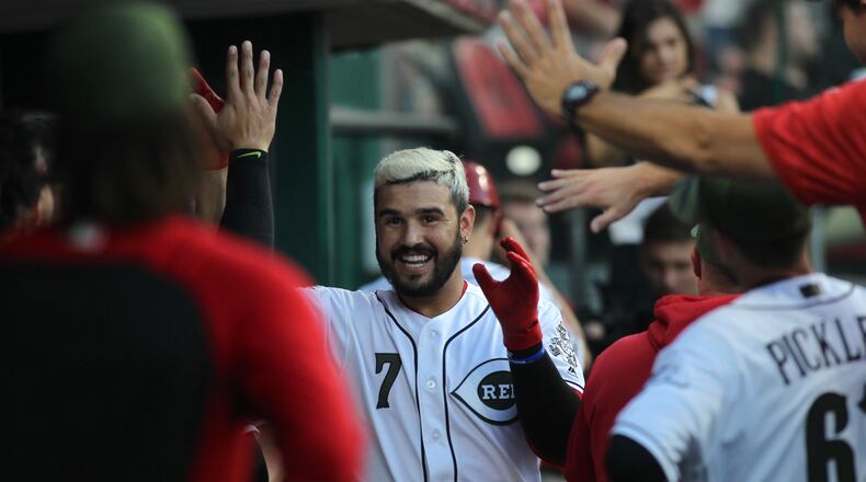 The Reds against the Cubs on Friday, Aug. 9, 2019, at Great American Ball Park in Cincinnati. David Jablonski/Staff