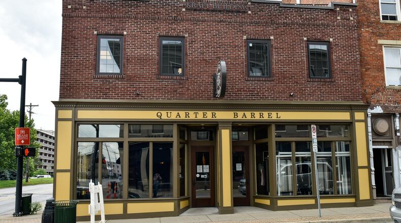 Quarter Barrel Brewery + Pub opened in January 2018 at 103 Main St. in Hamilton and introduced rooftop dining in June. Its owners, on Jan. 3, 2019, closed the doors of that location and the one it opend in Oxford in 2010. NICK GRAHAM/STAFF