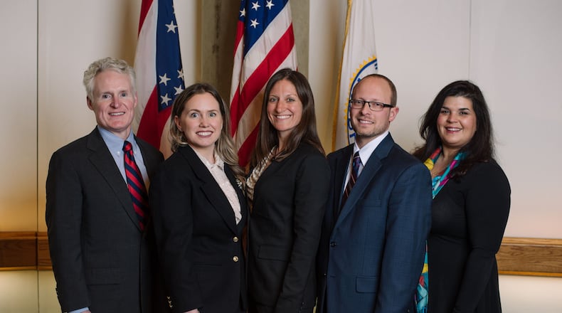 Some have said the five members of Middletown City Council need to unify to better serve the city. But two outgoing council members Joe Mulligan, far left, and Ami Vitori, far right, were critical of Mayor Nicole Condrey, center, for her leadership style during Tuesday's city council meeting. SUBMITTED PHOTO