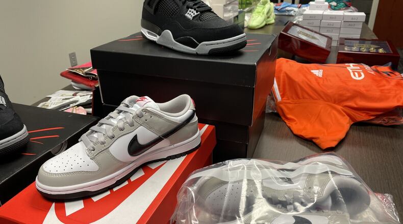 Counterfeit goods seized at the Cincinnati-Northern Kentucky International Airport in Hebron, Ky. WCPO/CONTRIBUTED