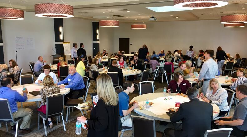 For the first time a joint Lakota Schools and West Chester Liberty Chamber Alliance event included high school students directly interacting with area business leaders. The “community conversation” earlier this week at the Liberty Center’s Sabin Hall focused on how to improve the development of workforce skills among high school graduates to raise the quality of potential workers.