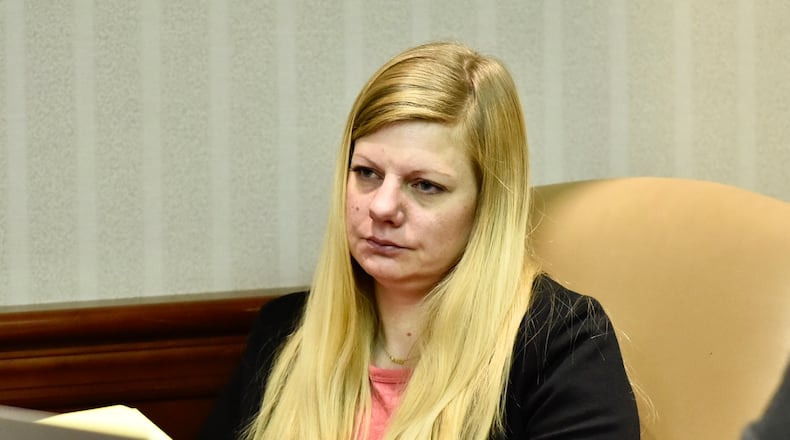 Lindsay Partin, who is charged with murder in the March 2018 death of a toddler in her care, awaits jury selection Monday in Butler County Common Pleas Court. Her trial is scheduled to last through April 9. NICK GRAHAM/STAFF