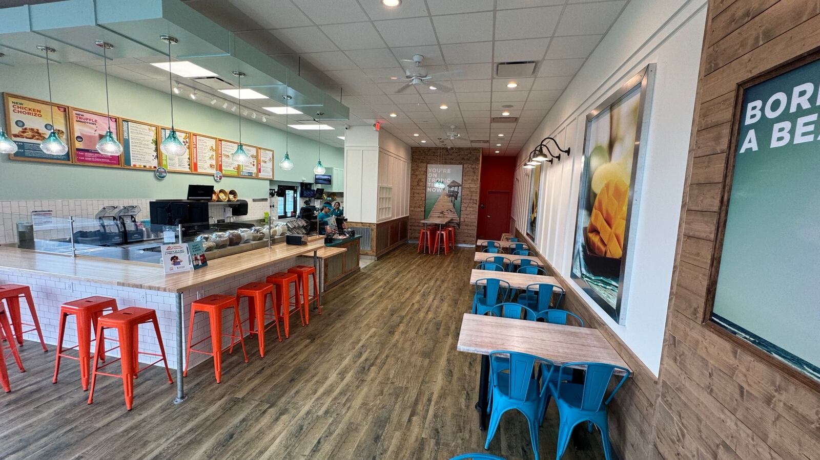 Tropical Smoothie Cafe opened earlier this month in Fairfield Twp. On Friday, Dec. 15, 2023, the franchise location will have a grand opening celebration. Pictured is the store location on Dec. 6, 2023. MICHAEL D. PITMAN/STAFF