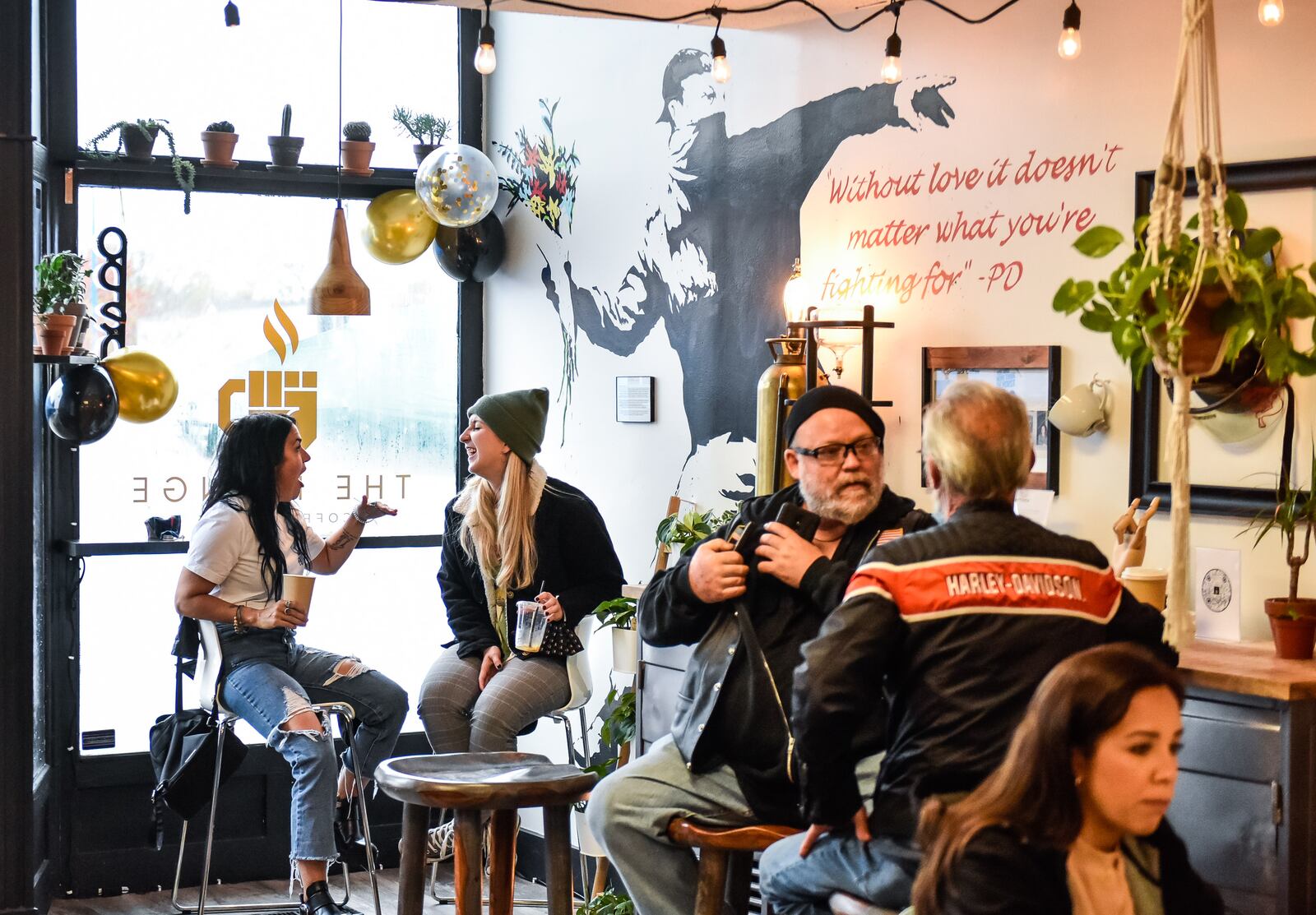 The Fringe Coffee Shop on High Street in Hamilton held a grand opening Thursday, October, 29, 2020. The Fringe Coffee House is an indoor street art gallery/coffee shop that was created to employ and empower those who have been incarcerated. NICK GRAHAM / STAFF