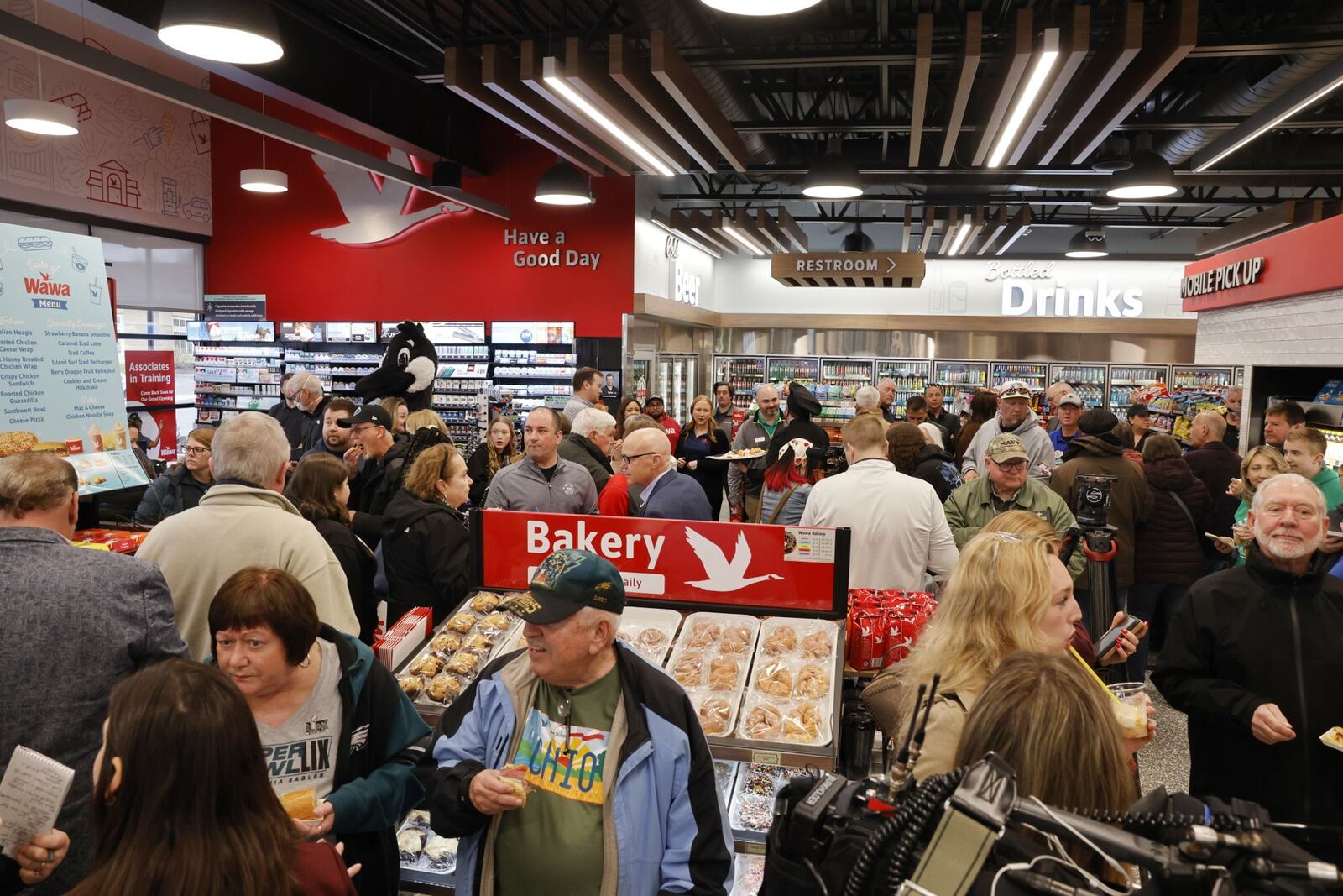A VIP event was held Tuesday, April 15, 2025 for Ohio's first Wawa on Cincinnati Dayton Road in Liberty Township. The grand opening is Wednesday. NICK GRAHAM/STAFF
