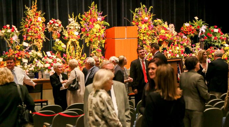 A visitation and funeral service for Butler County Common Pleas Judge Craig Hedric was held at Talawanda High School, from where he is a graduate, on Friday, Nov. 18. Hundreds of people came to pay their respects. GREG LYNCH / STAFF
