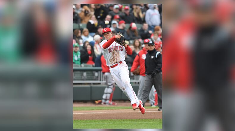 Minor leaguer Nick Senzel during the Reds Futures Game at Fifth Third Field on Saturday, April 1, 2017. NICK FALZERANO / CONTRIBUTED