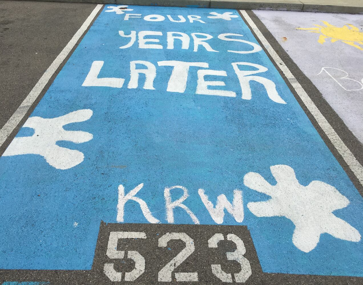 Middletown High School Seniors painted their parking lot spaces for the '21-22 school year.