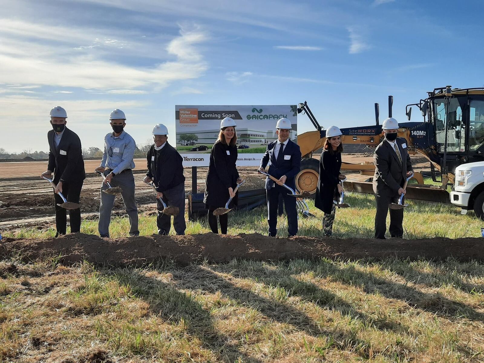 Officials held a groundbreaking on Wednesday, Oct. 14, 2020 in Hamilton for the first U.S. site of Saica Group. The 350,000 square-foot plant will manufacture corrugated packaging. The project marks Spanish company Saica’s expansion into the U.S. market, and represents a $72-million investment. CONTRIBUTED