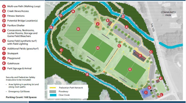 Franklin City Council has approved the annexation of city-owned Dial Park and has forwarded the request to the Warren County Commission for approval. The 19-acre park is envisioned for new fields, including a stadium, but there is no timetable on that possibility. CONTRIBUTED/CITY OF FRANKLIN