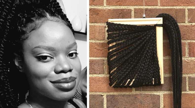 A collection of works called “Kanekalon: Family” by interdisciplinary artist and designer Erica Rodney is on exhibit at Miami University Middletown through March 31. CONTRIBUTED